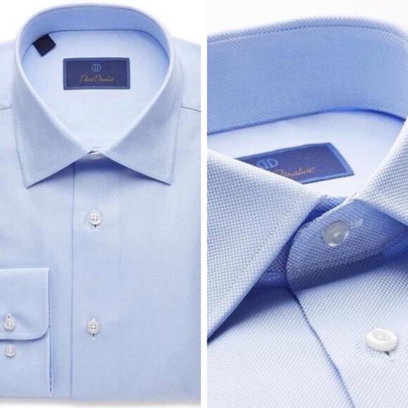 NWT Men's DAVID DONAHUE Royal Oxford Dress Shirt "Trim"-Fit | Size 15 | 32/33 - Picture 1 of 9